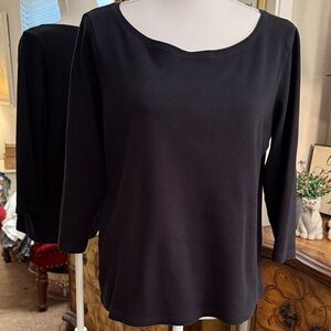 Eileen Fisher Black Long Sleeve Top